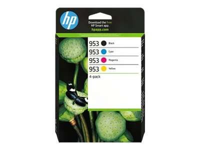 HP 953 CMYK Original Ink Cartridge 4-Pack 6ZC69AE#LS1