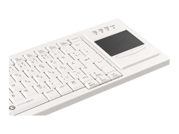 GETT Cleantype Xtra Touch Tastatur mit Touchpad USB Farbe weiss Layout DE KL30207