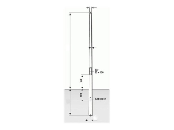 LUPUS ELECTRONICS LUPUS ELECTRONICS Lupus Kameramast aus Aluminium - konisch, Höhe 4,0