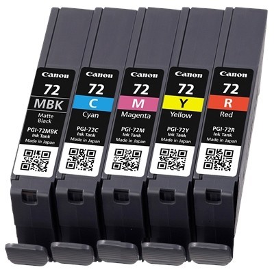 Canon PGI-72 MBK/C/M/Y/R Multipack - Tintenpatrone Original - Schwarz, Cyan, Magenta, Yellow - 70 ml