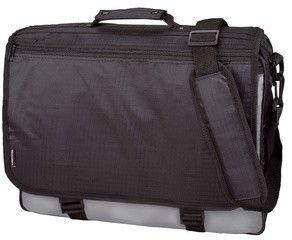 LiGHTPAK Umhängetasche "WAVE", Polyester, schwarz/grau