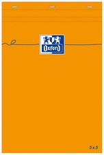 Oxford Notizblock, 85 x 120 mm, kariert, 80 Blatt, orange