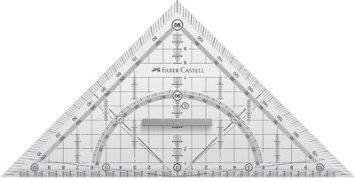 FABER-CASTELL Geodreieck GRIP groß, mit Griff