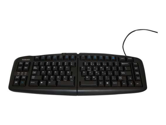 BAKKERELKHUIZEN Goldtouch Adjustable Split-Tastatur Schwarz USB/PS, FR Die BNEGTBFR