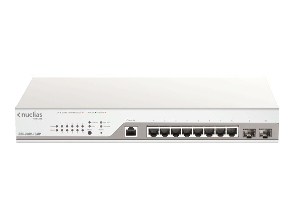 D-LINK DBS-2000-10MP Nuclias 10-Port Layer2 PoE+ Gigabit Switc DBS-2000-10MP