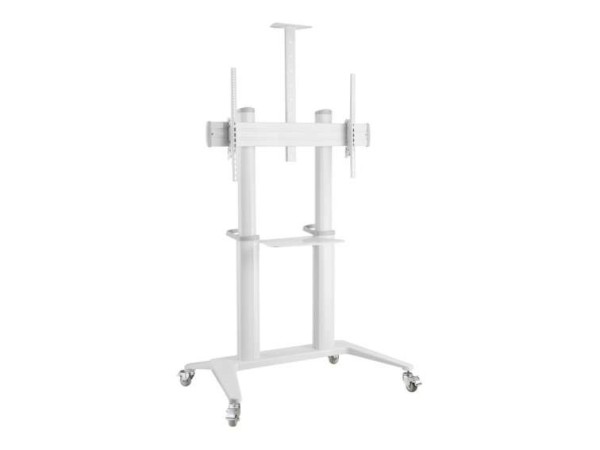 TECHLY Ultra moderner TV-Wagen aus Aluweiss fur Fernseher von 177,8cm 70Zol ICA-TR49W