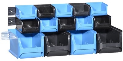 allit Sichtlagerkasten-Set ProfiPlus 1+2+3/17, blau/schwarz