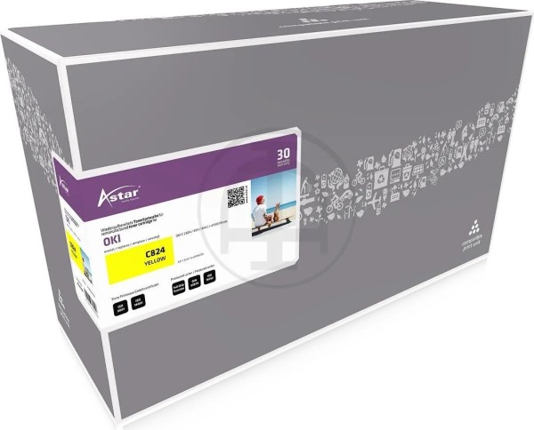 ASTAR ASTAR AS20290 ASTAR OKI C824 TONER YEL 47095701 5.000Seiten (AS20290)