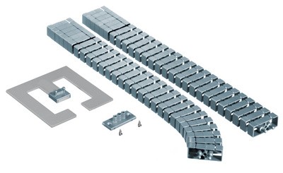 BACHMANN Kabelschlange Flex II-Set, Farbe: silber