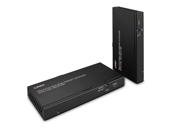 LINDY LINDY 70m Cat.6 HDMI 4K60 HDBaseT Extender m ARC (IR&RS-232)
