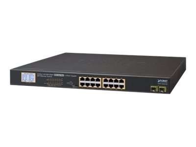 PLANET TECHNOLOGY Planet GSW-1820VHP 16-Port 10/100/1000T 802.3at PoE + 2-P GSW-1820VHP