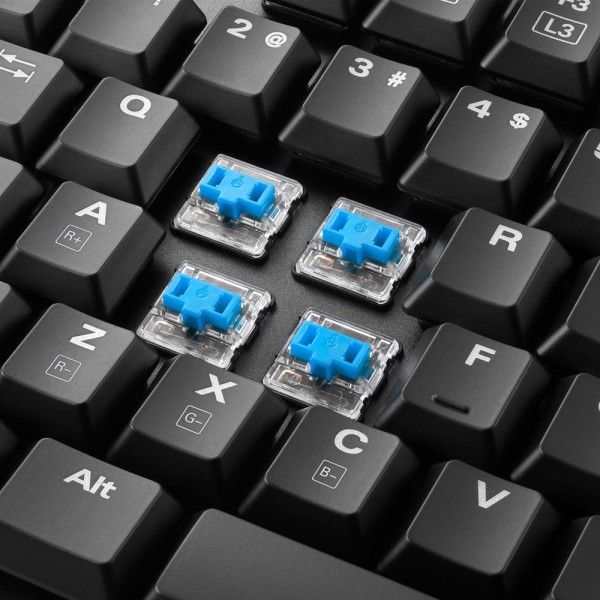 SHARKOON PureWriter RGB (weiß, US-Layout, Kailh Choc Low Profile Blue) 4044951034277