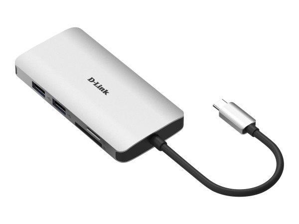 D-LINK USB-C 8-Port USB 3.0 Hub mit HDMI und Ethernet und SD & microSD Card DUB-M810