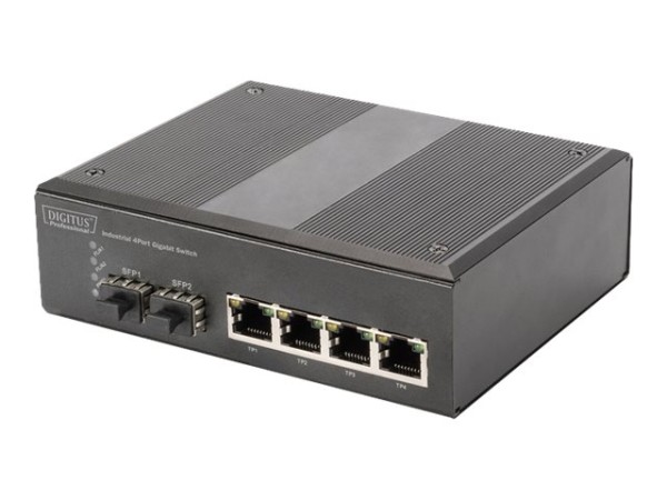DIGITUS Industrieller Gigabit Ethernet Switch 4 x 10/100/1000Base-TX Ethern DN-651106