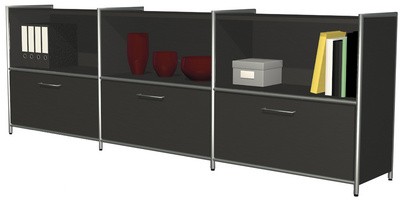 kerkmann Sideboard ARTLINE, 2 Ordnerhöhen, 3 Schubladen,weiß