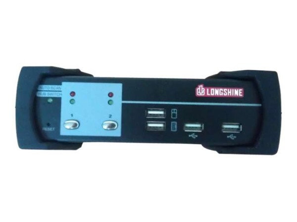 KVM Switch 2-Port LONGSHINE LCS-K702D USB/PS2/DVI (2x Kabel im Lieferumfan LCS-K702D