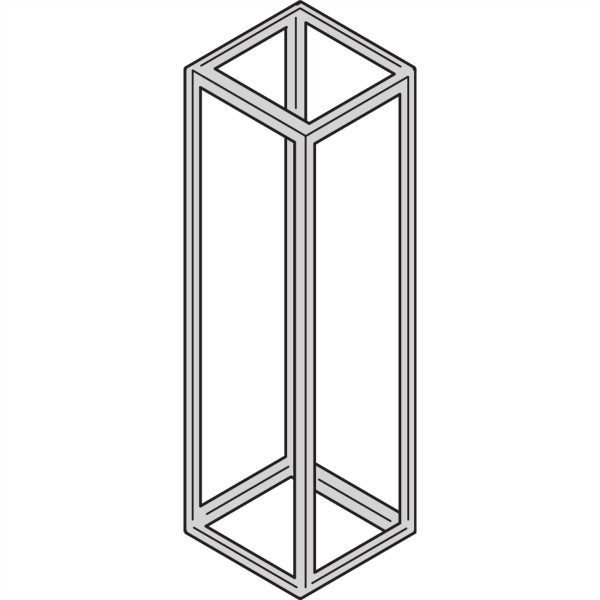 SCHROFF SCHROFF 20130614 Schrankgestell 600 x 1200 x 800 Schwarz-Grau 1 St.