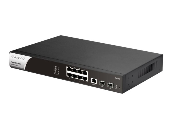 DRAYTEK VigorSwitch P2100 10-Port Layer2+ Managed PoE Gigabit-Switch VSWITCHP2100-DE-AT-CH