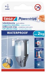 tesa Powerstrips Klebepads SMALL WATERPROOF, weiß