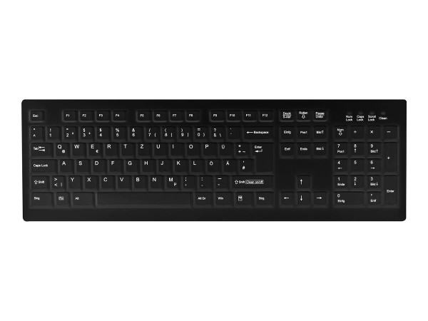 CHERRY Hygiene Desktop Keyboard Fully Sealed Watertight - Corded - AZERTY - AK-C8100F-UVS-B/BE