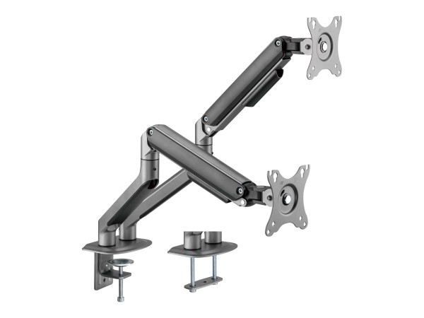 GEMBIRD GEMBIRD Schreibtisch, verstellbarer Doppelmonitorarm, Grey