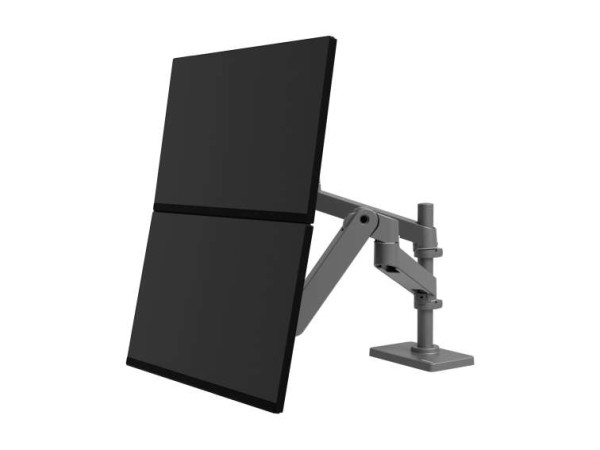ERGOTRON LX Pro Dual Monitor Arm hohe Säule Tischhalterung C-Klemme dunkelg 45-714-293