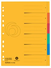 herlitz Karton-Register, A4 Überbreite, 10-teilig, blanko