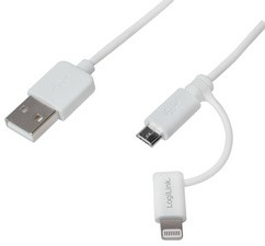 LogiLink Daten- & Ladekabel, USB - Micro USB Stecker, 1,0 m