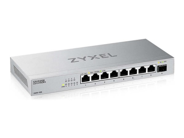 ZYXEL Switch 9-Port MultiGig 8x 2.5G + 1x 10G SFP+ L2 (unmanaged XMG-108-ZZ XMG-108-ZZ0101F