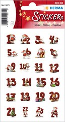 HERMA Weihnachts-Sticker DECOR "Adventskalender", rot
