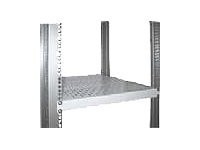 SCHWEITZER SYSTEMTECHNIK SCHWEITZER 19" Fachboden für Netzwerkschränke, tiefenvariabel, Tiefe 600 - 900 mm, 50 kg, hellgrau R