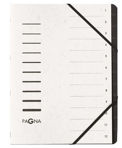 PAGNA Ordnungsmappe "Sorting File", 12 Fächer, gelb