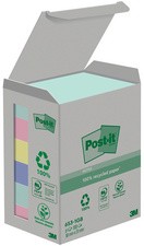 Post-it Haftnotizen Recycling, 38 x 51 mm, 4-farbig