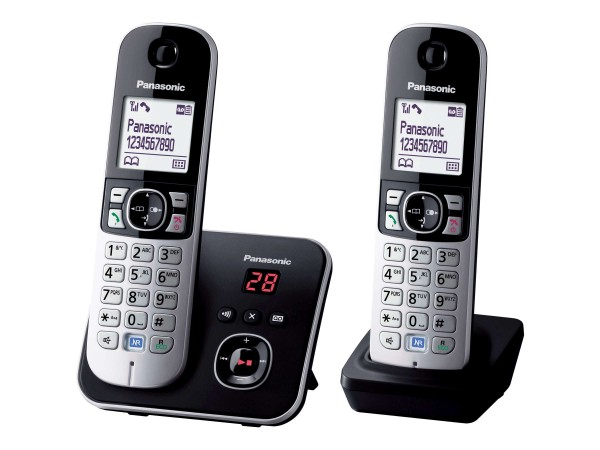 Panasonic KX-TG6822GB schwarz Duo mit AB KX-TG6822GB