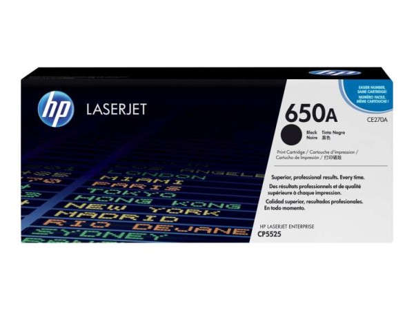HP 650A Schwarz LaserJet Tonerpatrone (CE270A) CE270A