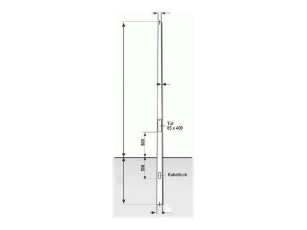 LUPUS ELECTRONICS Lupus Kameramast aus Aluminium - konisch, Höhe 4,0 10876