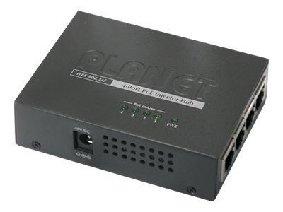 PLANET TECHNOLOGY Planet Gigabit PoE-Injektor HPOE-460, 4-fach, max. 120 Wa HPOE-460