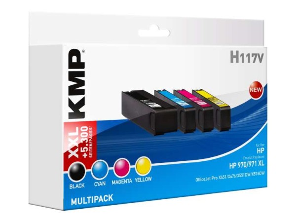 KMP MULTIPACK H117V 4er Pack Schwarz, Gelb, Cyan, Magenta Tintenpatrone 1902,4050