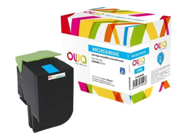 ARMOR OWA Toner komp. LEXMARK 80C0X20 / 802XC cyan (4000 S.) K18030OW