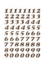 HERMA Zahlen-Sticker 0-9, Prismaticfolie gold glitzernd
