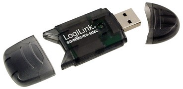 LogiLink USB 2.0 Mini Card Reader für SD/MMC, anthrazit