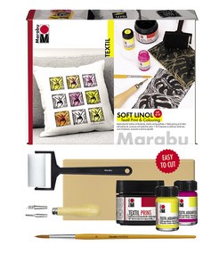 Marabu Textil Transfer Set "Soft Linol Print & Colouring"