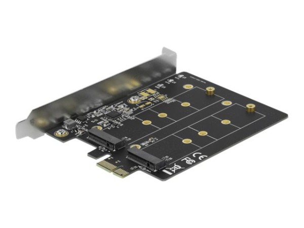 DELOCK PCIe x1 Karte > 2x int. M.2 Key B 90432