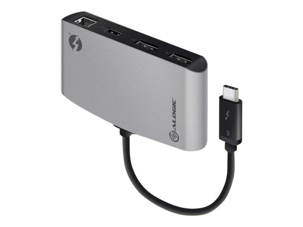ALOGIC Dockingstation Thunderbolt 3 Dual Display Portable 4K TB3D2DPBL-SGR