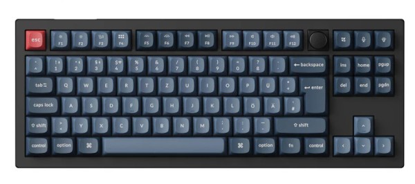 KEYCHRON KEYCHRON V3 Max schwarz/blaugrau DE-Layout Gateron Jupiter Brown Hot-Swap