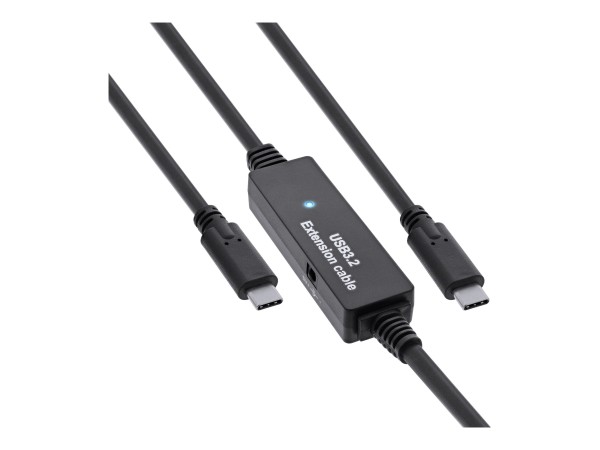 INLINE USB 3.2 Gen.1 Aktiv-Kabel, USB-C Stecker an USB-C Stecker, schwarz, 35671C