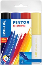 PILOT Pigmentmarker PINTOR, broad, 4er Set "ESSENTIALS"