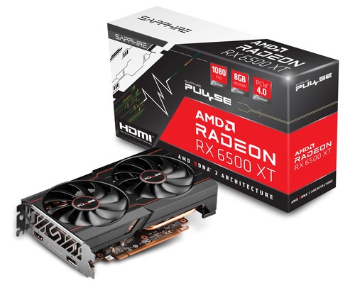 SAPPHIRE Pulse AMD Radeon RX 6500 XT GAMING OC 8GB 11314-08-20G