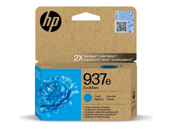 HP EvoMore 4S6W6NE Tintenpatrone cyan No. 937e 4S6W6NE