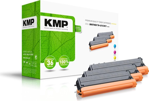 KMP KMP Tonerkartusche ersetzt Brother TN421C, TN421M, TN421Y
